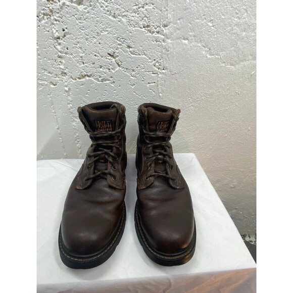 ARIAT WORK MENS BROWN LEATHER ANKLE BOOTS SIZE 10.5 D - Picture 1 of 6